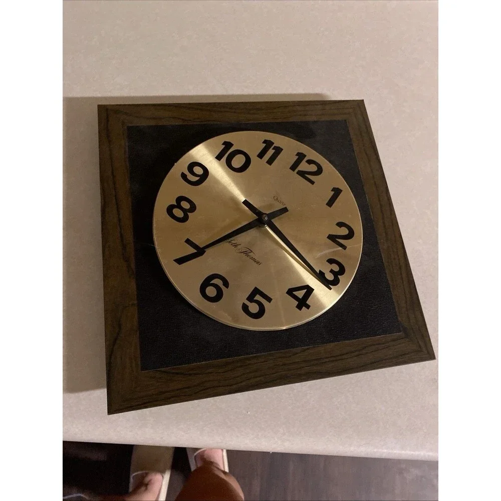 Seth Thomas  Wall Clock MCM Vintage Diamond Square